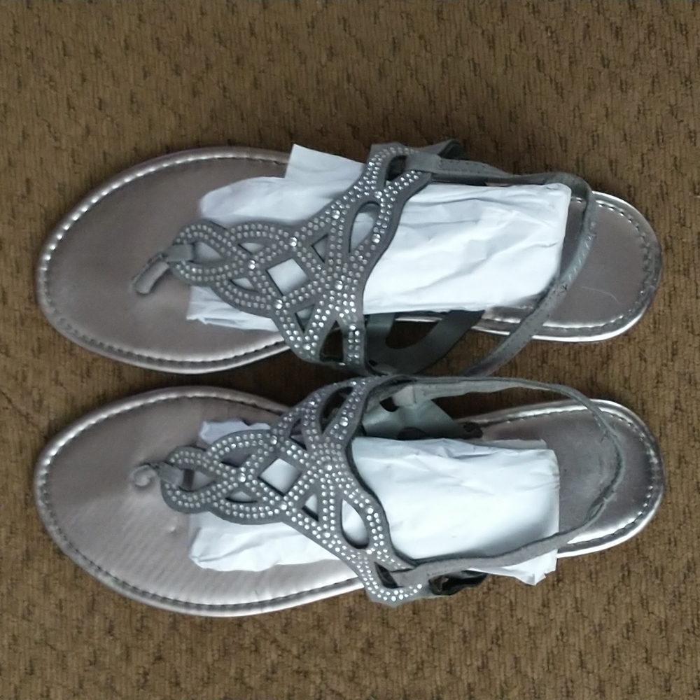 Gray sandals